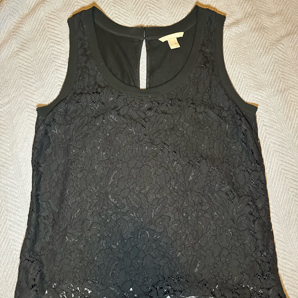 Banana Republic Black Lace Tank Top